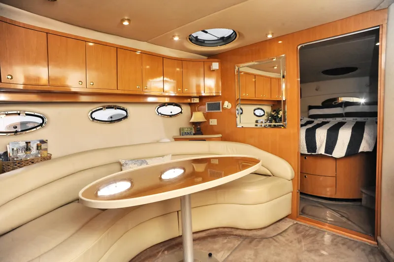 Slide: The Image of Luxurious interior of 2001 Regal Commodore 4160 yacht with elegant seating and cabin. - 24