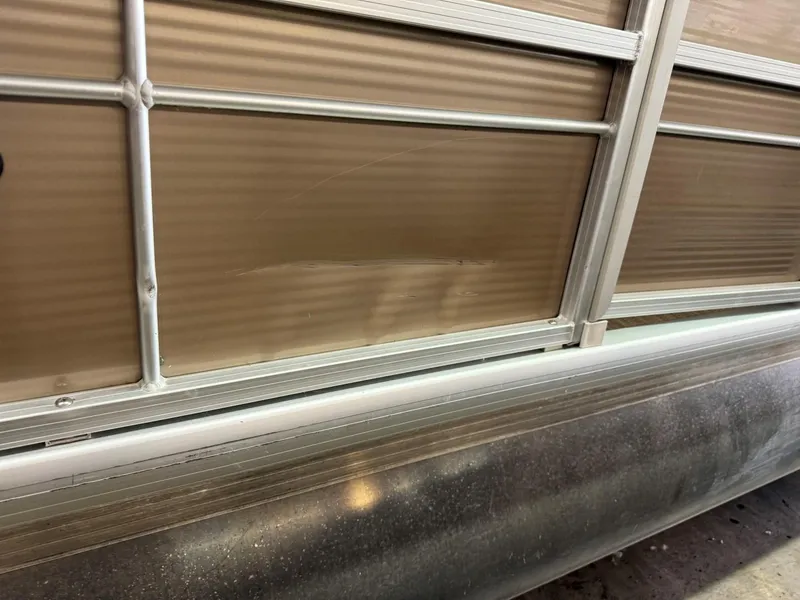 Slide: The Image of Close-up of 2018 Misty Harbor 2085 Adventure CR pontoon boat exterior. - 3