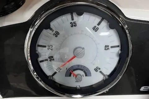 Slide: The Image of Close-up of 2023 Bayliner Element E18 speedometer with fuel gauge. - 7
