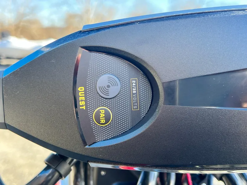 Slide: The Image of Close-up of Skeeter ZXR 21 control panel, featuring Quest and Pair buttons, 24/36 volts. - 30