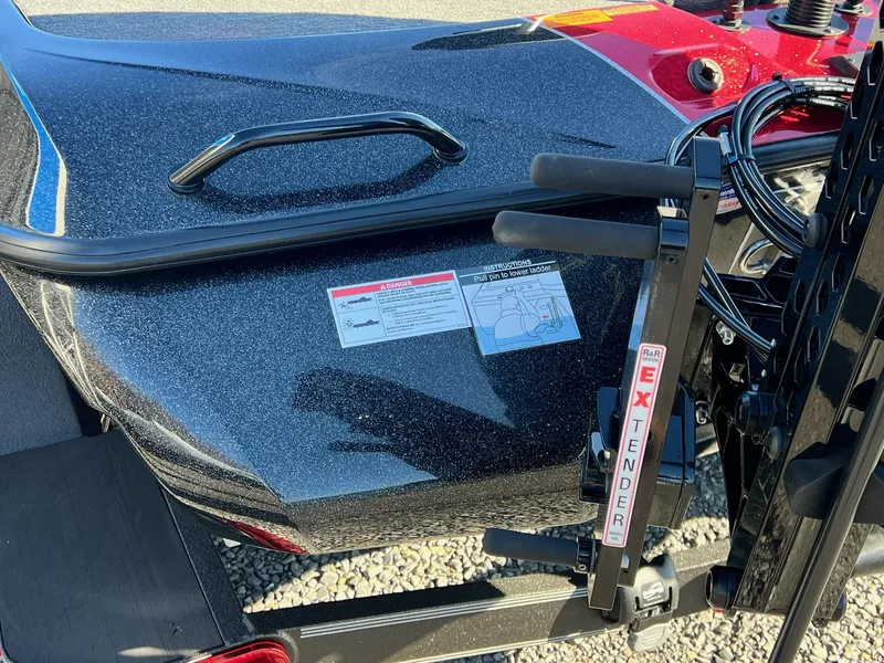 Slide: The Image of Skeeter ZXR 21 boat rear view with extender ladder, 2025 model. - 6