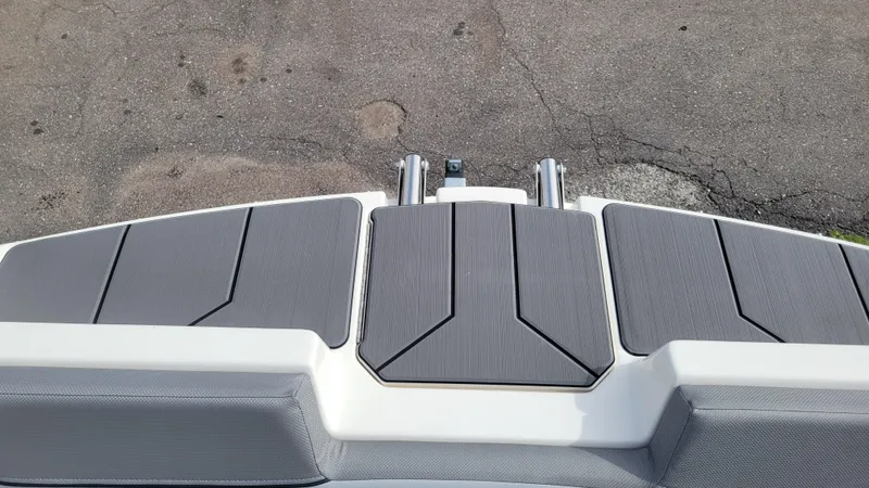 Slide: The Image of 2025 Bayliner D22 boat deck with sleek, modern design and textured surface. - 25