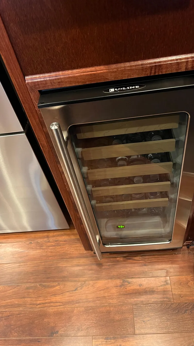Slide: The Image of Wine cooler in 2008 Monticello River Yacht kitchen with wooden flooring. - 9