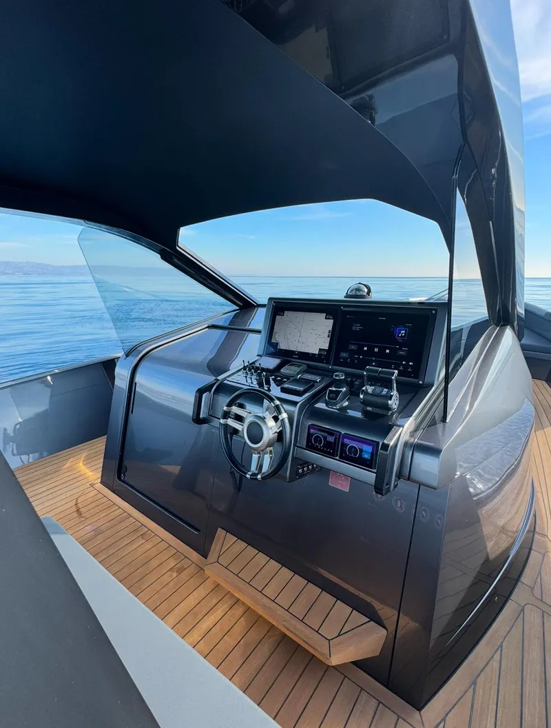 Slide: The Image of Modern 2019 Maori 54ft Family yacht helm with sleek design and advanced navigation controls. - 15