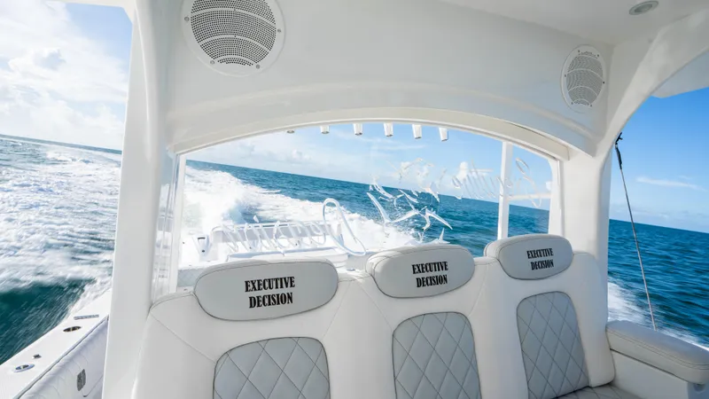 Slide: The Image of 2021 HCB 53 Sueños luxury boat interior with ocean view. - 14