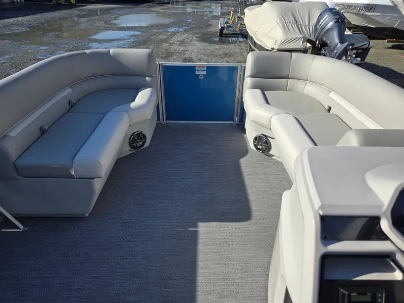 Slide: The Image of 2025 Godfrey Xperience Cruise 2086 CX interior with spacious seating and modern design. - 28