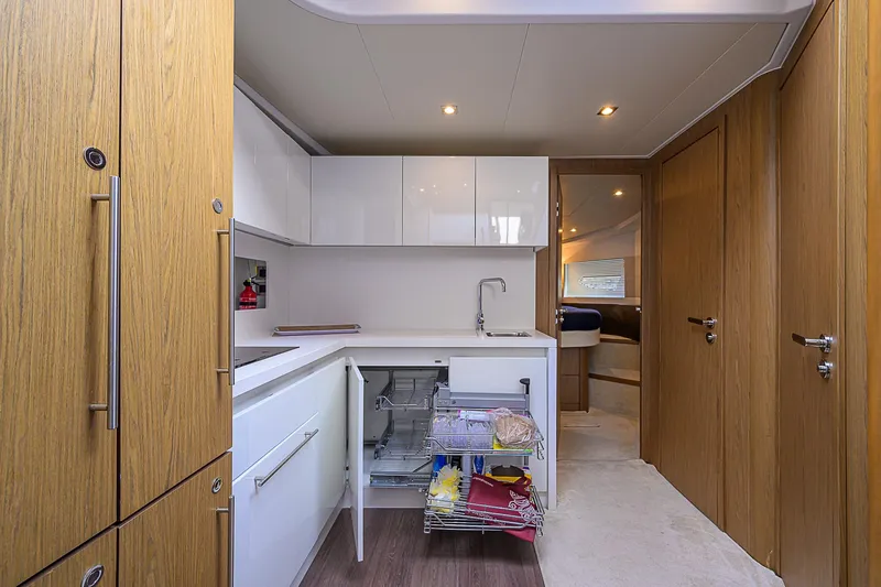 Slide: The Image of Modern kitchen interior of 2017 Beneteau Gran Turismo 49 Fly yacht. - 10
