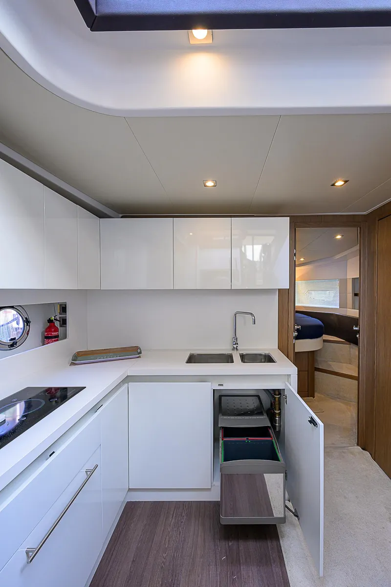Slide: The Image of Modern kitchen interior of 2017 Beneteau Gran Turismo 49 Fly yacht. - 43