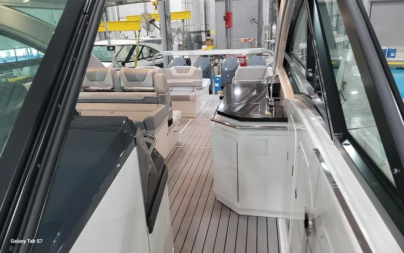 Slide: The Image of 2024 Formula 430 Super Sport Crossover interior with luxurious seating and sleek design. - 27