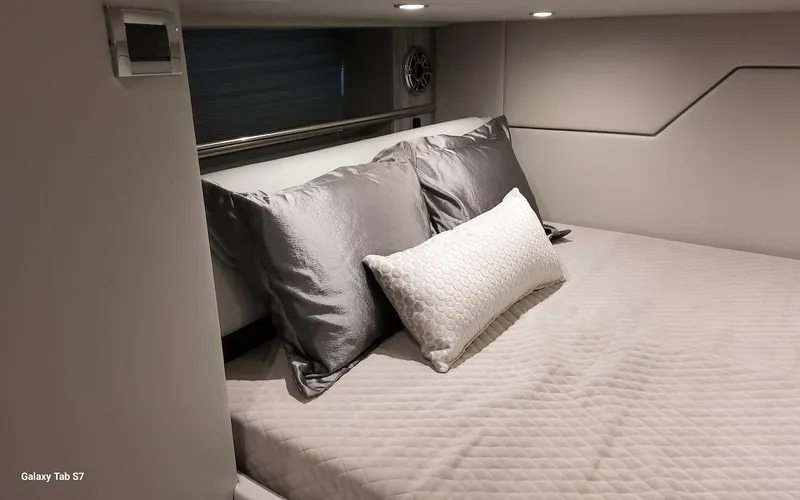 Slide: The Image of Luxurious bedroom interior of 2024 Formula 430 Super Sport Crossover yacht. - 38