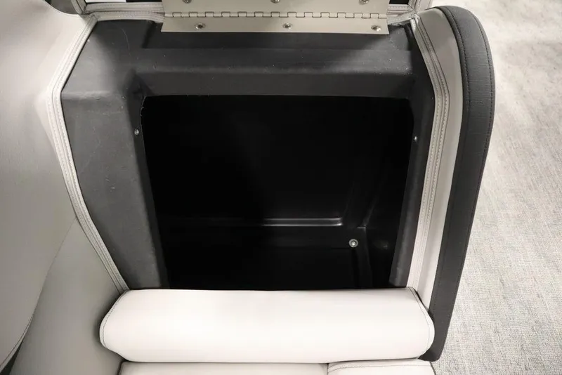 Slide: The Image of Open storage compartment in 2025 Trifecta 24RF LE 2.75 boat seat. - 35