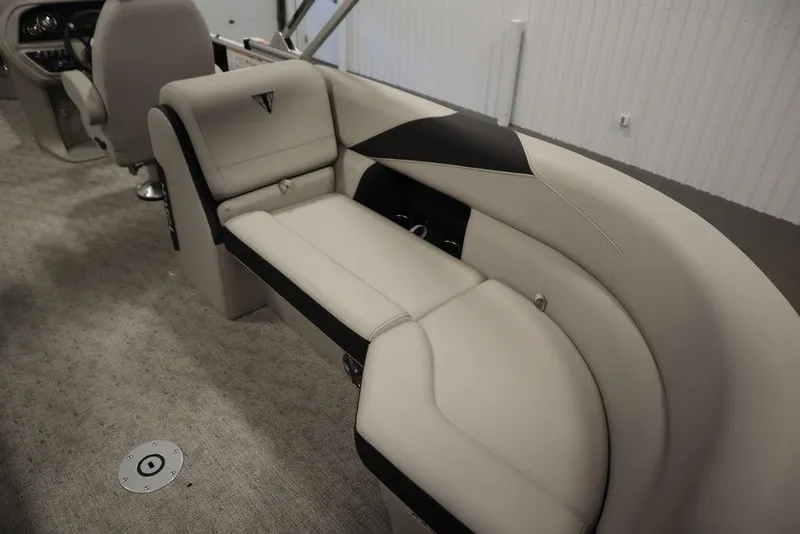 Slide: The Image of Luxurious seating in 2025 Trifecta 24RF LE 2.75 pontoon boat interior. - 36