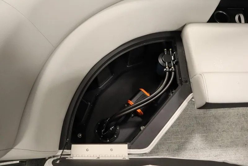 Slide: The Image of Storage compartment in 2025 Trifecta 24RF LE 2.75 boat, featuring sleek interior design. - 38