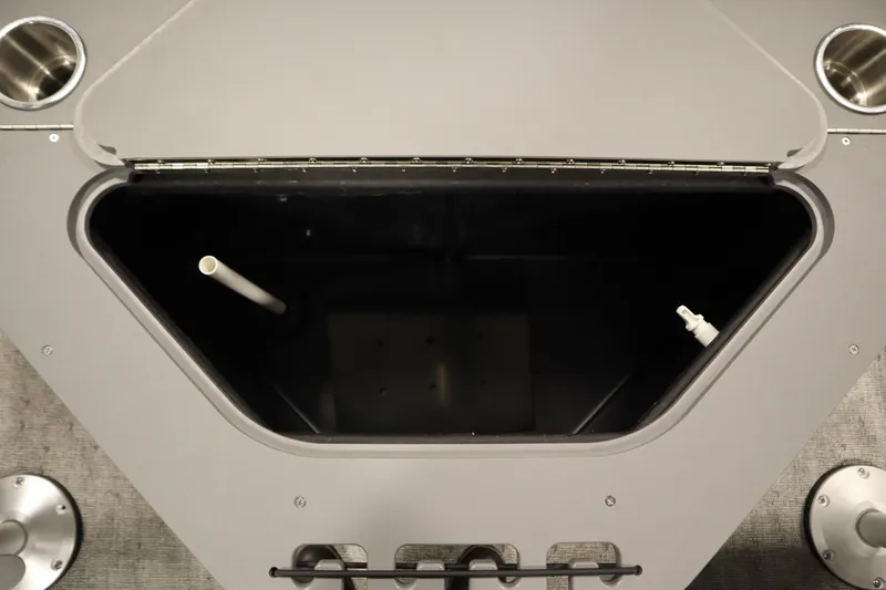 Slide: The Image of Control panel of 2025 Trifecta 22TRFC LE 2.75 with switches and Clarion audio system. - 22