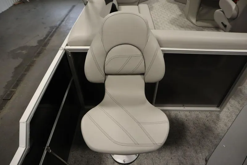 Slide: The Image of Luxurious seating on 2025 Trifecta 22TRFC LE 2.75 pontoon boat, featuring elegant design and comfort. - 36