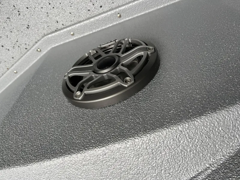 Slide: The Image of Close-up of speaker in 2022 Xpress H22 boat interior. - 20