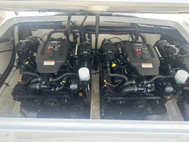 Slide: The Image of Twin engines in a 2008 Formula 310 Sun Sport boat. - 23