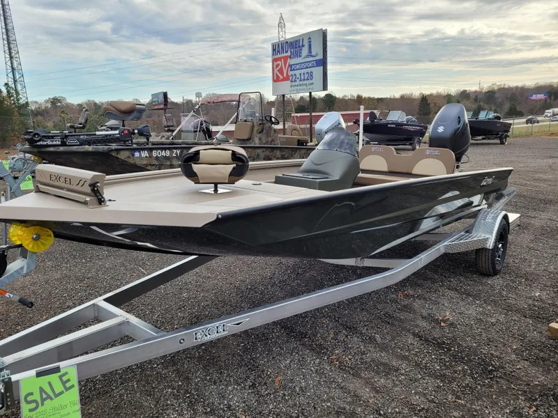 The Image of 2025 Excel 1960 Stalker SC boat on trailer, displayed outdoors for sale. - 0
