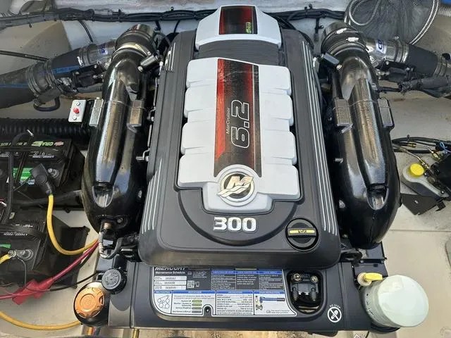 Slide: The Image of 2018 Chris-Craft Launch 23 engine, featuring a 6.2L Mercury 300 horsepower motor. - 24