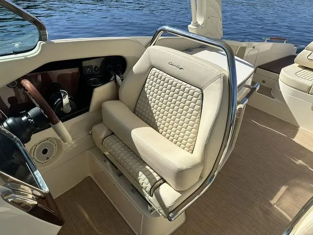 Slide: The Image of 2021 Chris-Craft Launch 31 GT boat interior with luxurious seating and elegant design. - 20