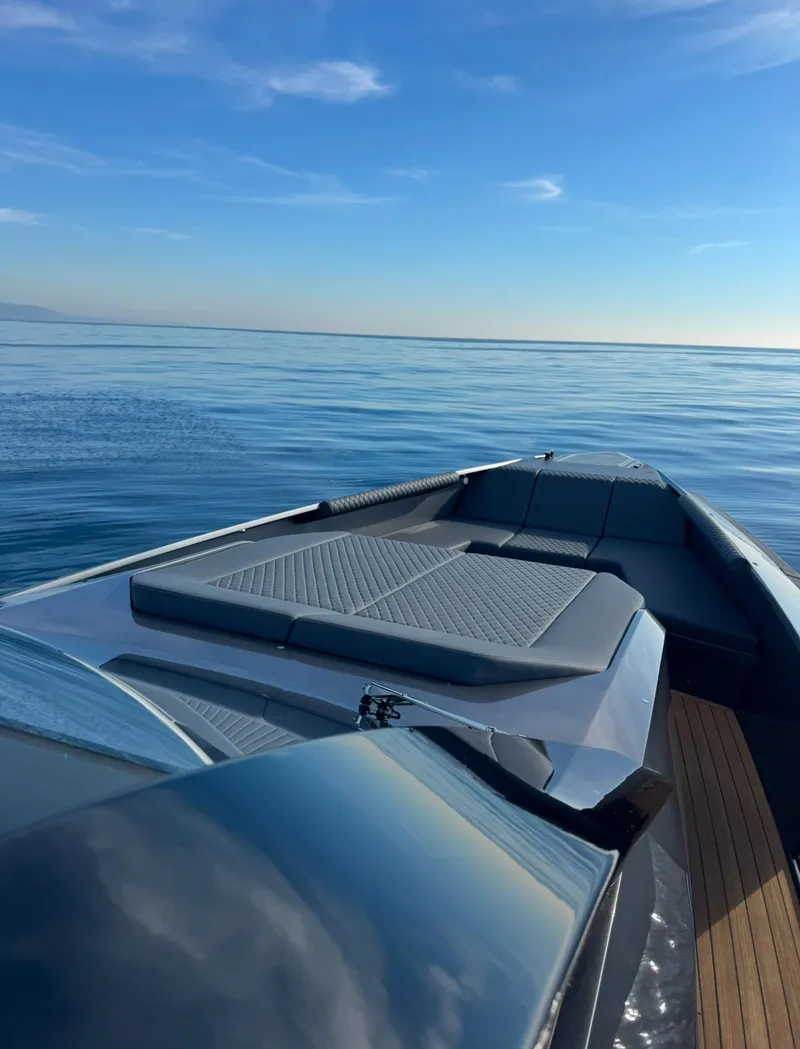 Slide: The Image of Sleek 2019 Maori 54ft Family yacht cruising on calm blue waters. - 2