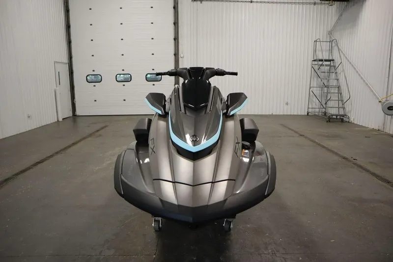 Slide: The Image of 2025 Yamaha WaveRunner FX® HO Audio in a garage setting. - 1