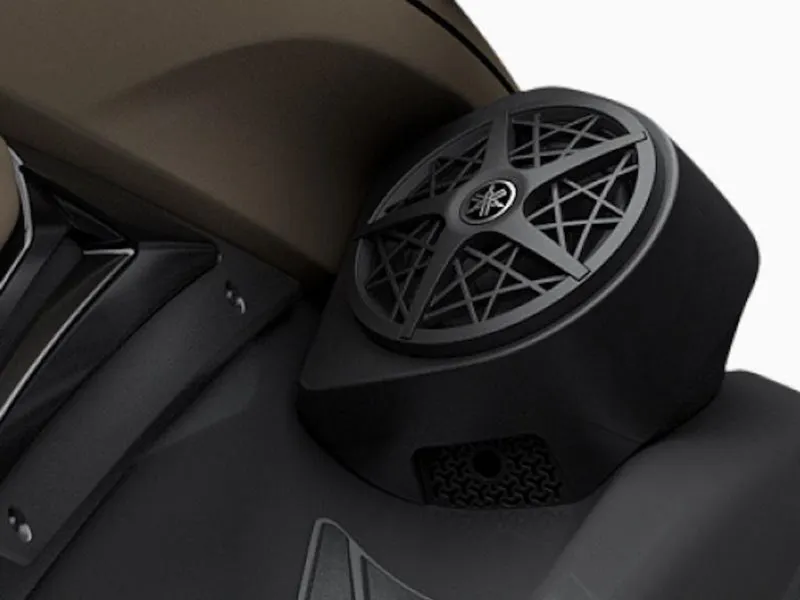 Slide: The Image of 2025 Yamaha WaveRunner FX® HO Audio speaker detail, showcasing sleek design and advanced audio features. - 25
