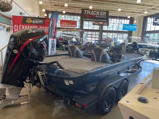 Slide: The Image of 2025 Ranger ALPHA 208 boat with Mercury Pro XS 250 engine at dealership. - 2
