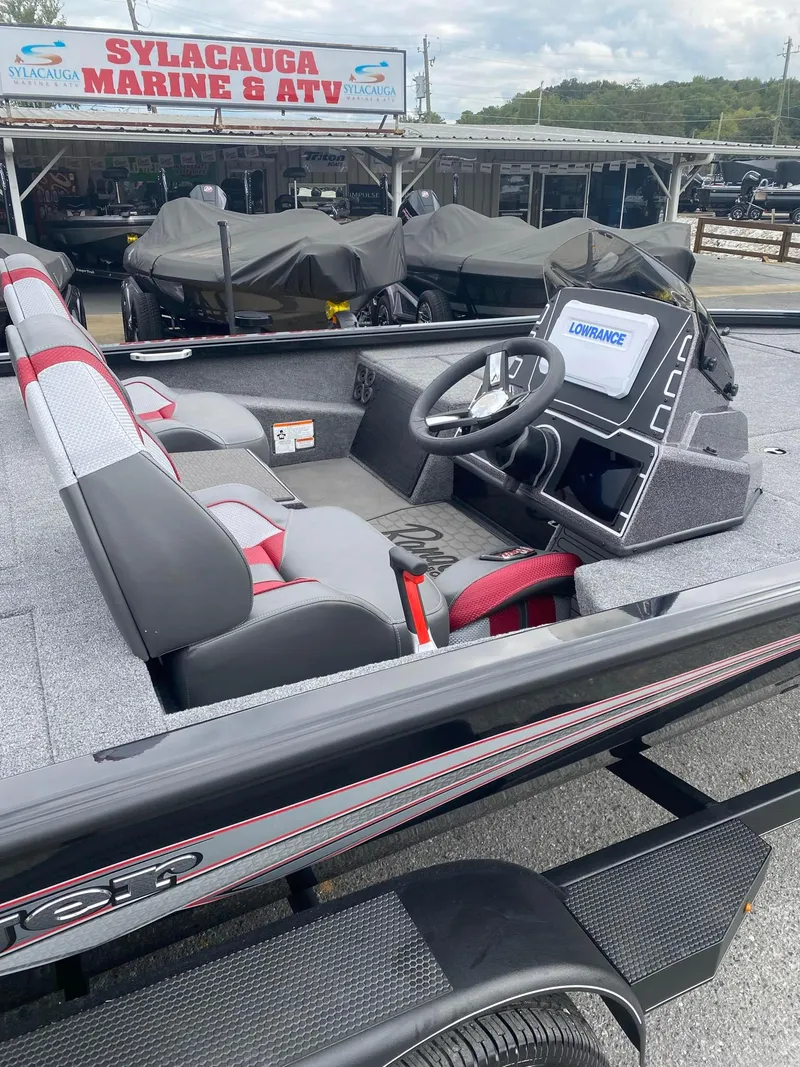 Slide: The Image of Ranger ALPHA 208 boat, 2025 model, interior view at Sylacauga Marine & ATV dealership. - 11