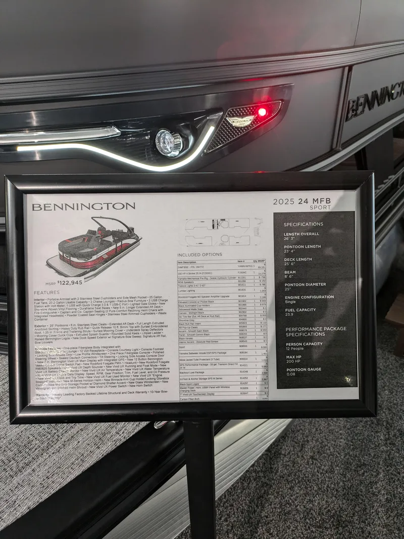 Slide: The Image of Luxurious interior of 2025 Bennington M Line boat with sleek seating and modern design. - 6