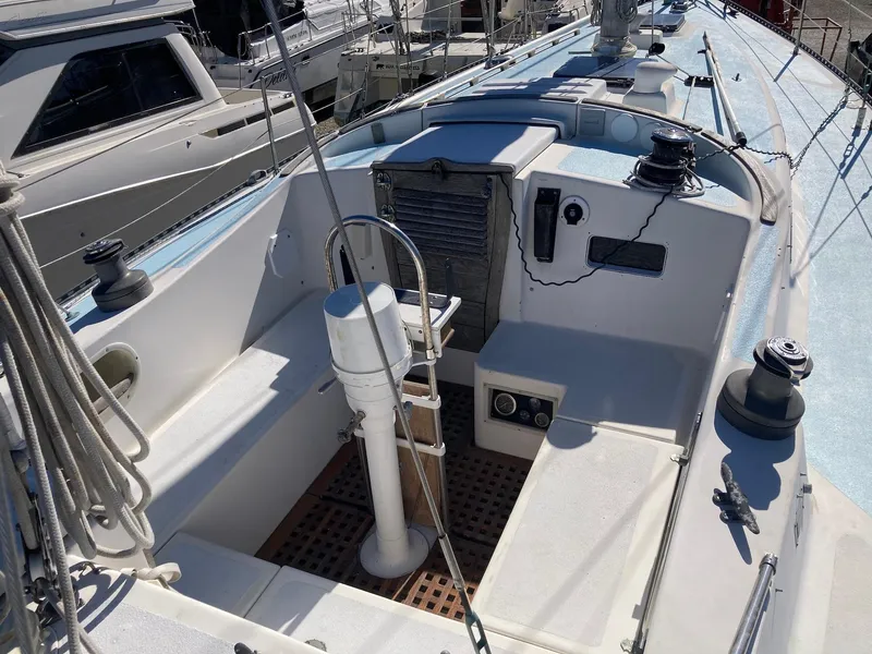 Slide: The Image of 1975 Northstar Hughs Northstar 80/20 Center Cockpit sailboat interior view. - 10