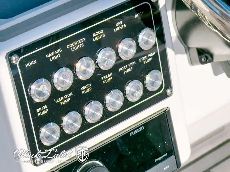 Slide: The Image of Control panel of 2025 Sea Fox 268 Traveler Dual Console boat. - 15