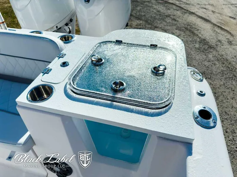 Slide: The Image of 2025 Sea Fox 268 Traveler Dual Console boat with sleek design and modern features. - 24
