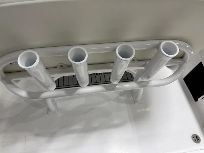 Slide: The Image of Rod holders on a 2025 Tidewater 210LXF boat, showcasing sleek design and functionality. - 18