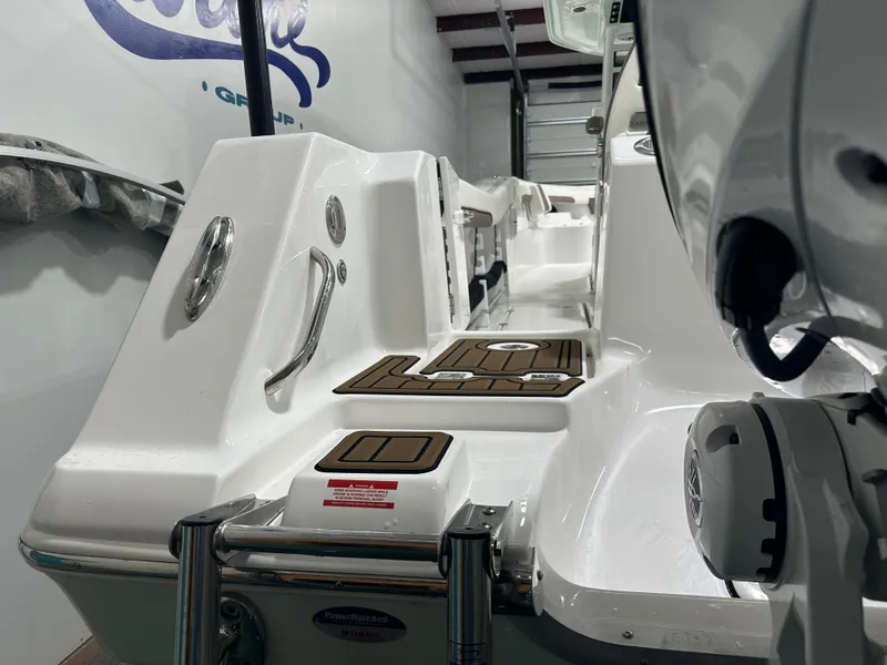 Slide: The Image of 2025 Tidewater 320cc boat interior with modern design and equipment. - 12