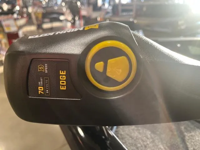 Slide: The Image of Close-up of Minn Kota Edge trolling motor control on 2025 Ranger RT178 boat. - 13