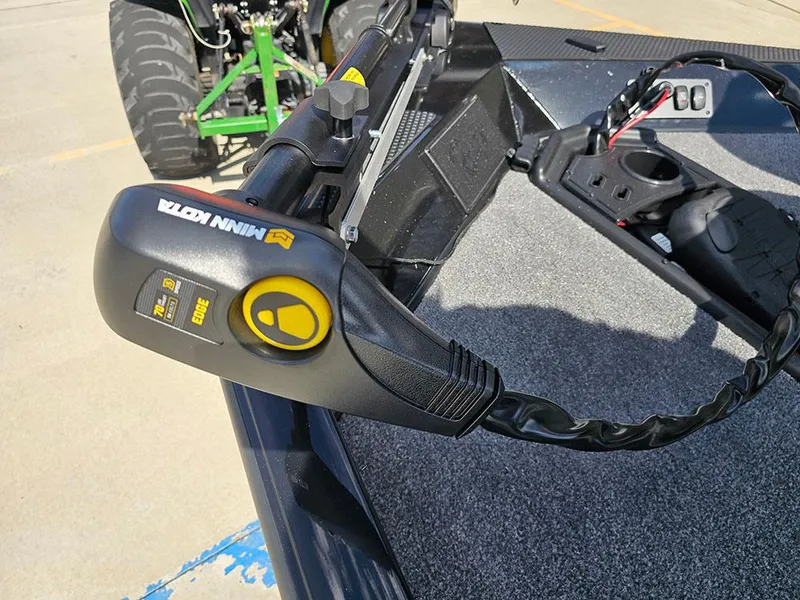 Slide: The Image of Minn Kota trolling motor on 2025 Ranger RT178 boat deck. - 23