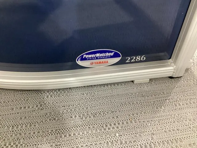 Slide: The Image of Close-up of Godfrey Xperience 2286 SBX with Yamaha PowerMatched label, 2025 model. - 17