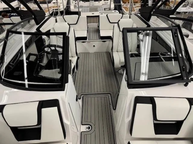 Slide: The Image of 2025 Yamaha Boats 222S interior with sleek seating and modern design. - 3