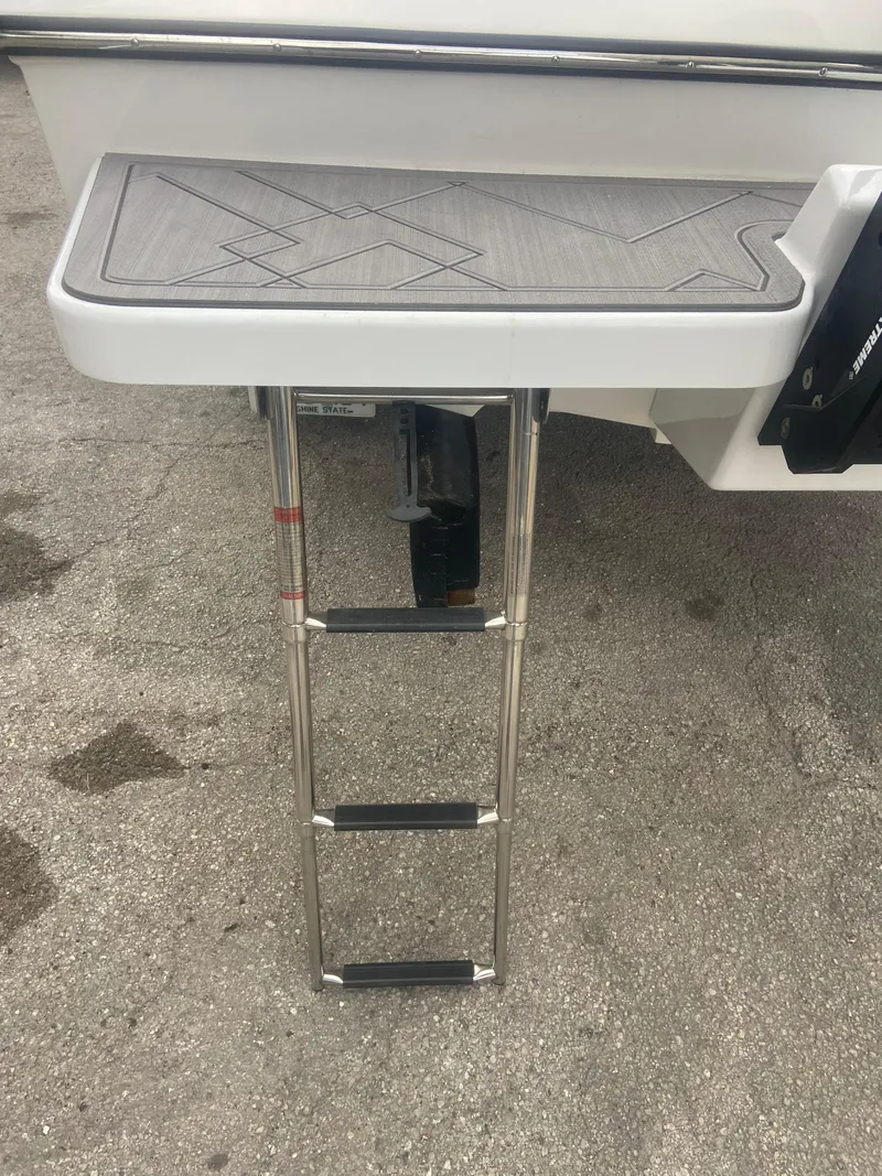 Slide: The Image of Stainless steel boat ladder on a 1987 Paramount 21. - 24