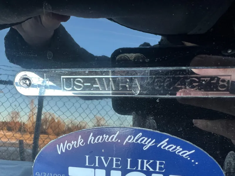 Slide: The Image of 2018 Axis Boats A22 with registration plate and motivational sticker. - 17