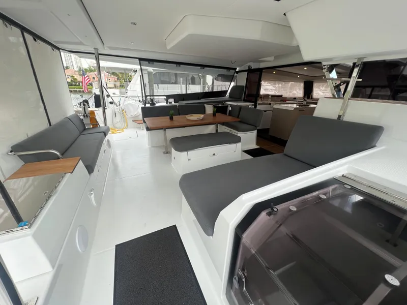Slide: The Image of Modern kitchen oven and stovetop in 2022 Fountaine Pajot Aura 51 yacht. - 10