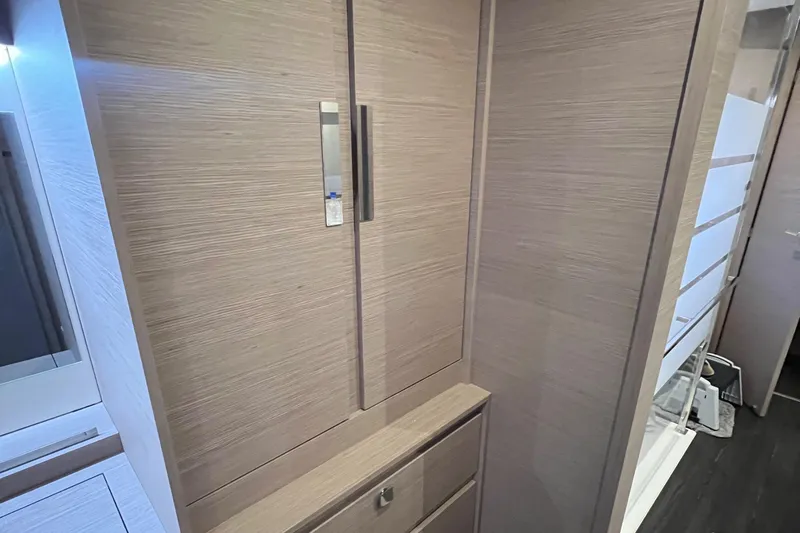Slide: The Image of Bathroom interior of 2022 Fountaine Pajot Aura 51 yacht, featuring modern amenities. - 39