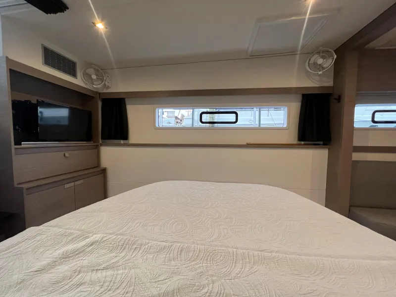 Slide: The Image of Helm of 2022 Fountaine Pajot Aura 51 catamaran with Garmin navigation system. - 46