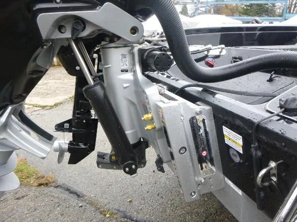 Slide: The Image of 2025 Ranger 622FS Pro boat engine mount and hydraulic system detail. - 12