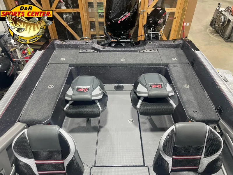 Slide: The Image of 2025 Ranger 621FS Cup Equipped boat interior with seating and storage compartments. - 4