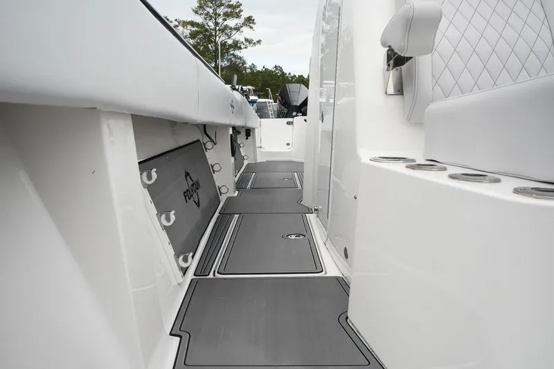 Slide: The Image of 2023 Fountain Bluewater 38 Tournament Edition boat interior with sleek design and modern features. - 44