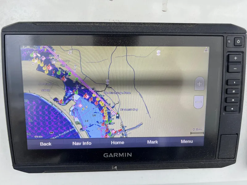 Slide: The Image of Yamaha display showing trip data: 39 gallons used, 162.3 miles traveled, 14.7 trip hours. - 16