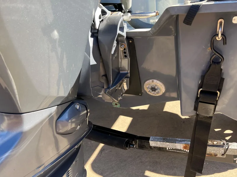 Slide: The Image of Garmin GPS display on 2020 Zodiac Pro 5.5, showing nautical map and coordinates. - 19