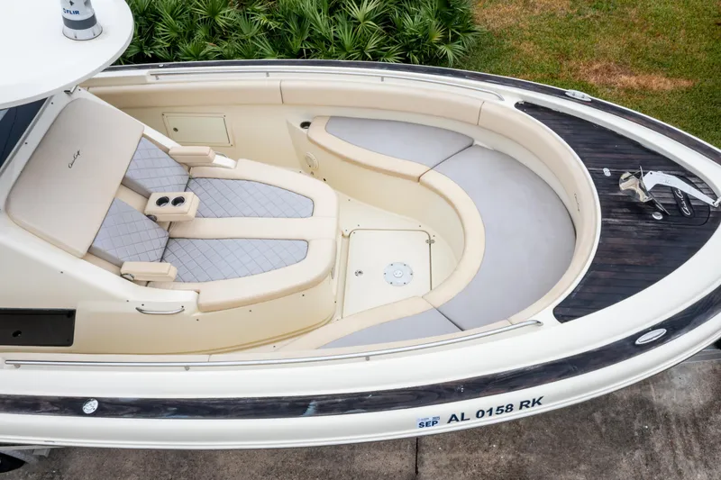 Slide: The Image of 2018 Chris-Craft Catalina 34 boat with elegant seating and sleek design. - 36